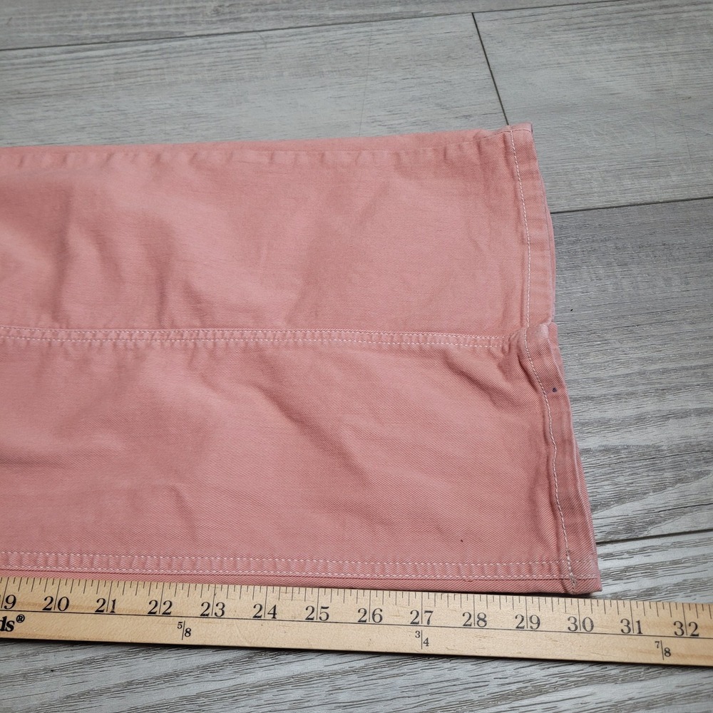 🌸Anthropologie Maeve Jeans Women 31 Peach Delaney Wide Leg High Rise Clean-Seam - Picture 9 of 16
